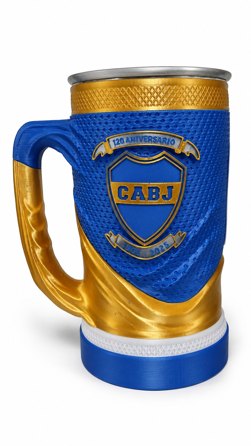Jarra conmemorativa de Boca impresa en 3D
