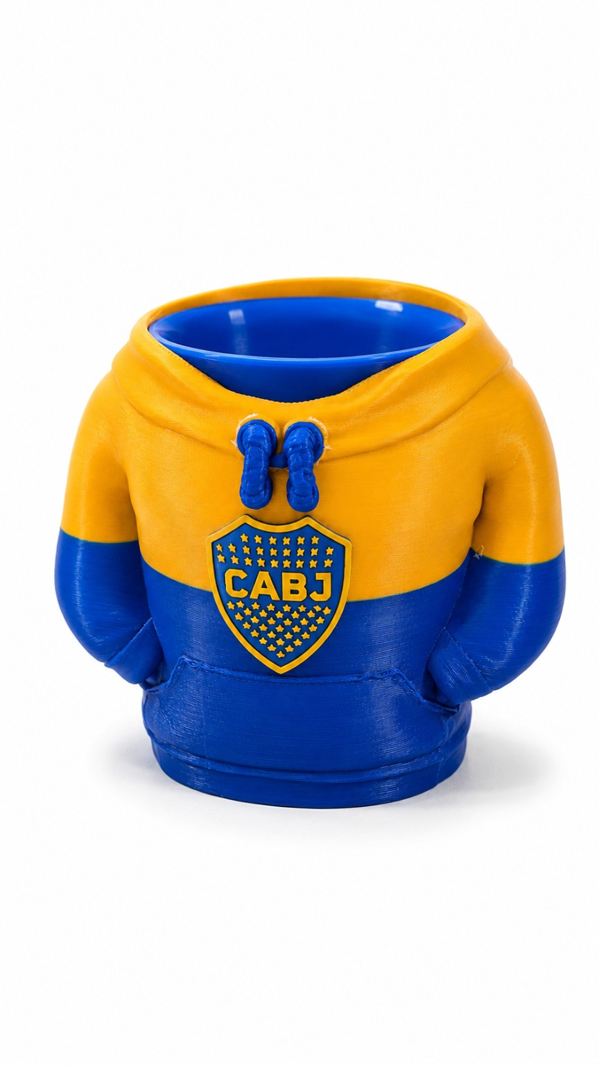 Mate con forma de buzo de Boca impreso en 3D